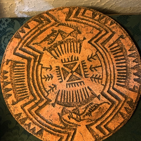 Earthy Geometric Pattern Plate - Picture 5 of 6